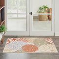 Nourison Home Washables 32x48 Outdoor Polypropylene Fabric Rug in Ivory/Multi-Color