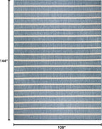 Nourison Home Positano Navy Ivory 9' x 12' Area Rug - Easy Clean, Non Shedding, Bed Room, Living Room, Dining Room, Kitchen (9' x 12')