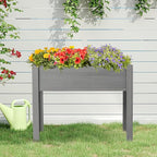 Raised Garden Bed with Legs, 40x20x31'', Solid Wood Elevated Planter Box for Outdoor Backyard Patio