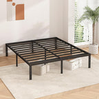 Metal Platform Bed Frame 14 Inch Tall,No Box Spring Needed,King Size Bed with Heavy Duty Strong Support Slats,Easy to Assemble,Black