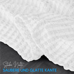 Utopia Bedding White 100% Cotton Waffle Blanket 300 GSM [King - 90x108 Inch] Soft Lightweight Breathable Bed Blanket for All Season (Pack of 6)