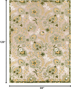 Nourison Home Aloha Ivory Green 7'10" x 10'6" Area Rug - Easy Clean, Non Shedding, Bed Room, Living Room, Dining Room, Kitchen (8' x 11')