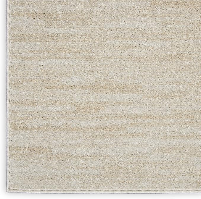 Nourison Home Essentials Indoor/Outdoor Ivory Beige 6' x 9' Area Rug, Easy Cleaning, Non Shedding, Bed Room, Living Room, Dining Room, Backyard, Deck, Patio (6x9)