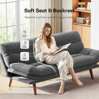 Marsail Futon Sofa Bed, Grey