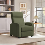 Yaheetech Corduroy Recliner Chair Single Sofa Home Theater Seating Adjustable Modern Reclining Chair for Living Room Bedroom Home Theater Dark Green