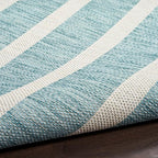 Nourison Home Positano Aqua Ivory 9' x 12' Area Rug - Easy Clean, Non Shedding, Bed Room, Living Room, Dining Room, Kitchen (9' x 12')