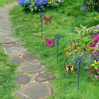 3 Pcs Solar Flying Moving Fluttering Waterproof Garden Stakes Decorations for Home Yard Pathway Garden Landscape Christmas Outdoor Indoor Centerpieces Gift Decorations (Butterfly)