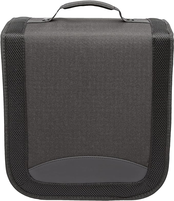 Amazon Basics Polyester CD/DVD Portable Storage Binder with Handle, 400-Capacity, Black