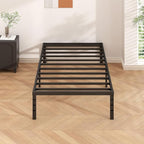 Metal Platform Bed Frame 12 Inch Tall,No Box Spring Needed,Twin Size Bed with Heavy Duty Strong Support Slats,Easy to Assemble,Black