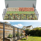 FXW Garden Fence Outdoor for The Yard – 32in(H) x 36.4ft(L) Heavy Duty Metal Animal Barrier for Dog and Rabbit, Decorative Dog Fence, 16 Panels, Black