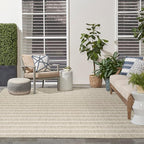 Nourison Home Positano Grey Ivory 9' x 12' Area Rug - Easy Clean, Non Shedding, Bed Room, Living Room, Dining Room, Kitchen (9' x 12')
