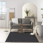 Nourison Home Nourison Essentials Black 6' x 9' Area Rug - Easy Clean, Non Shedding, Bed Room, Living Room, Dining Room, Kitchen (6' x 9')