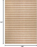 Nourison Home Positano Beige Ivory 9' x 12' Area Rug - Easy Clean, Non Shedding, Bed Room, Living Room, Dining Room, Kitchen (9' x 12')