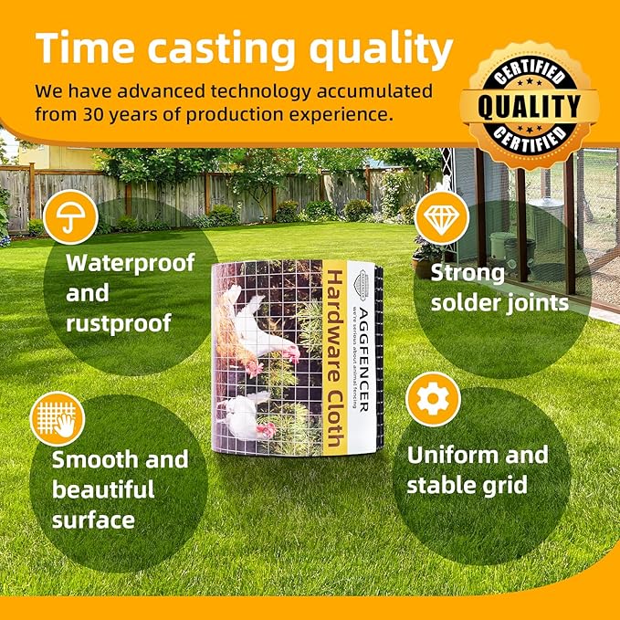 8in x 50ft Black Hardware Cloth 1/2 inch 19Ga PVC Coated Wire Mesh Vinyl Coated Fence, Welded Metal Chicken Wire Fencing Roll, Garden Plant Fencing, for Chicken Coop and Home Improvement