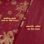 NICETOWN Red Velvet Curtains 96 inches Long for Living Room, Printed Curtains for Living Room with Tree Pattern Thermal Insulated Soft Blackout Drapes for Home Decor, 2 Panels Set, W50 x L96
