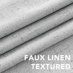 H.VERSAILTEX 100% Blackout Curtains for Bedroom Thermal Insulated Linen Textured Curtains Heat and Full Light Blocking Drapes Living Room Curtains 2 Panel Sets, 42x45 Inch, Glacier Gray
