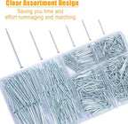 KURUI 700pcs Hardware Nails for Hanging Pictures, Up to 2"-Long Finish Nails Assortment Kit for Wall Art Decor, 640 Frame Nails and 60 Small Finishing Nails for Drywall Wood - Silver Picture Hangers