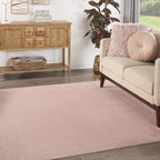 Nourison Home Nourison Essentials Pink 7' x Square Area Rug - Easy Clean, Non Shedding, Bed Room, Living Room, Dining Room, Kitchen (7' x Square)
