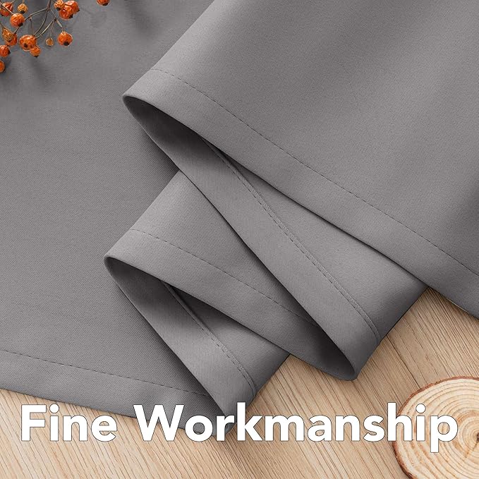 H.VERSAILTEX Blackout Curtains for Bedroom Curtains Thermal Insulated Room Darkening Window Treatment Extra Long Curtains/Drapes, Grommet Panels (Set of 2, 52 by 108 - Inch, Grey)