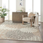 Nourison Home Aloha Natural 7' x 10' Area Rug - Easy Clean, Non Shedding, Bed Room, Living Room, Dining Room, Kitchen (7' x 10')