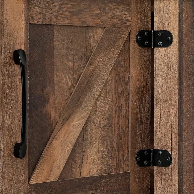 Furinno Cabinet Stand with Storage for TV up to 65 Inch, 70 Inch, Rustic Brown