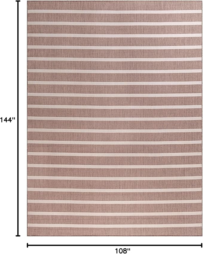 Nourison Home Positano Natural Ivory 9' x 12' Area Rug - Easy Clean, Non Shedding, Bed Room, Living Room, Dining Room, Kitchen (9' x 12')