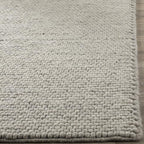 SAFAVIEH Natura Collection Area Rug - 12' Round, Silver, Handmade Wool Blend, Textured Design, Ideal for Living Room, Bedroom, Dining Space (NAT620C)