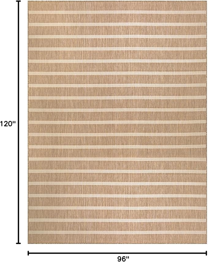 Nourison Home Positano Beige Ivory 8' x 10' Area Rug - Easy Clean, Non Shedding, Bed Room, Living Room, Dining Room, Kitchen (8' x 10')