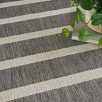 Nourison Home Positano Charcoal Ivory 8' x 10' Area Rug - Easy Clean, Non Shedding, Bed Room, Living Room, Dining Room, Kitchen (8' x 10')