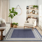 Nourison Home Horizon Indoor/Outdoor Navy 10' x 14' Area Rug - Easy Clean, Non Shedding, Bed Room, Living Room, Dining Room, Kitchen (10' x 14')