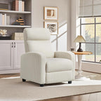 Yaheetech Corduroy Recliner Chair Single Sofa Home Theater Seating Adjustable Modern Reclining Chair for Living Room Bedroom Home Theater Beige