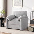 Chenille Oversized Armchair, 38.6'" Wide Accent Chairs for Living Room & Bedroom Modern Lounge Chair, Upholstered Mid-Century Reading Chair (LightGrey, 1 Pack)
