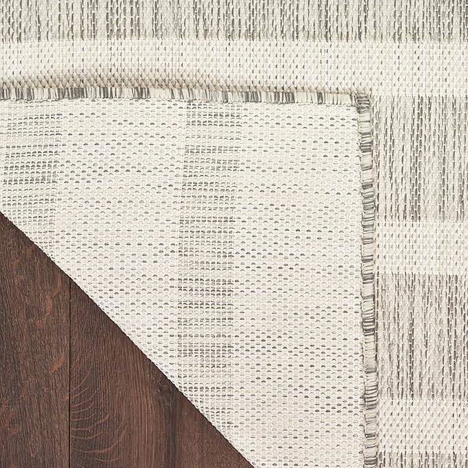 Nourison Home Positano Grey Ivory 9' x 12' Area Rug - Easy Clean, Non Shedding, Bed Room, Living Room, Dining Room, Kitchen (9' x 12')
