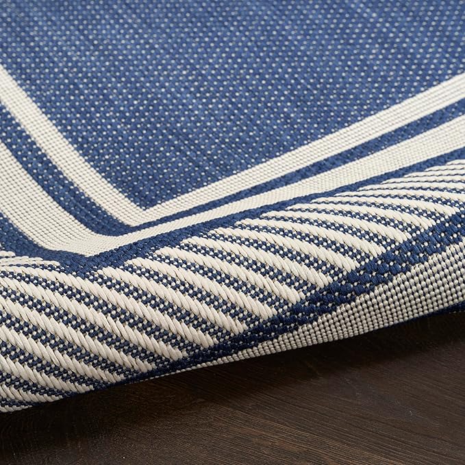 Nourison Home Horizon Indoor/Outdoor Navy 10' x 14' Area Rug - Easy Clean, Non Shedding, Bed Room, Living Room, Dining Room, Kitchen (10' x 14')