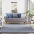 Nourison Home Nourison Essentials Blue Grey 7' x Square Area Rug - Easy Clean, Non Shedding, Bed Room, Living Room, Dining Room, Kitchen (7' x Square)