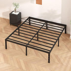 Metal Platform Bed Frame 14 Inch Tall,No Box Spring Needed,King Size Bed with Heavy Duty Strong Support Slats,Easy to Assemble,Black