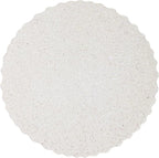 JONATHAN Y TBL1102B Louisa 19" Modern Art Deco Tambour Indoor/Outdoor Accent Table Art Deco, Minimalist, Contemporary, Bohemian, Mid-Century, Patio, Garden, Bathroom,Living Room, Cream Terrazzo Finish