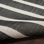 Nourison Home Positano Black Ivory 9' x 12' Area Rug - Easy Clean, Non Shedding, Bed Room, Living Room, Dining Room, Kitchen (9' x 12')