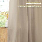 NICETOWN Thick Flax Linen Camel Curtains 108 inches Long, Pinch Pleated Linen Blend Privacy Added with Light Filtering Window Treatments for Living Room/Bedroom, W50 x L108, 2 Panels