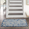 Nourison Home Aloha Blue Grey 3' x 5' Area Rug - Easy Clean, Non Shedding, Bed Room, Living Room, Dining Room, Kitchen (3' x 5')