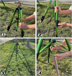 Biswing Impact Sprinkler Head on Tripod Base, Heavy Duty Lawn Sprinklers, 360 Degree Large Area Irrigation, Metal Sprinkler Nozzle & Solid Alloy Metal Extension Legs Flip Locks, 2 Pack