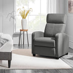 Yaheetech Fabric Recliner Chair Sofa Ergonomic Adjustable Single Sofa with Thicker Seat Cushion Modern Home Theater Seating for Living Room Matte Grey
