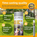 48in x 50ft Hardware Cloth 1/8 inch 27Ga Hot Dipped Galvanized After Welding, Chicken Coop Wire Fence, Welded Metal Fencing Roll Mesh for Bee Screen Garden Plant Poultry Animal Netting Cage
