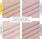 NICETOWN Linen Light Pink Sheer Curtains for Girls Room, Thick Flax Small Window Treatments Semi Sheer Privacy Assured with Light Through for Bedroom/Living Room, W55 x L84, 2 Panels