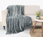 Utopia Bedding Fleece Blanket Throw Size Ash Grey 300GSM Luxury Anti-Static Fuzzy Soft Microfiber Blanket for Couch, Sofa and Bed (50x60 Inch)