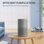 FULMINARE Air Purifiers for Home H13 True HEPA Air Filter Quiet Air Cleaner With Night Light Portable Small Air Purifier for Bedroom Office Living Room (Gray 2 Pack)