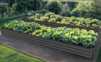 YITAHOME 144x48x12 in Galvanized Raised Garden Bed Kit, Large Metal Planter Box with Gloves, Safety Rubber & Support Rod, Outdoor Flower Bed for Plants Vegetables, Black