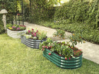 Plant & Plot Galvanized Raised Garden Beds Outdoor // 4×2×1 ft (2-Pack) Planter Raised Beds for Gardening, Vegetables, Flowers // Large Metal Garden Box (Gray) // Patented Tool-Free Design
