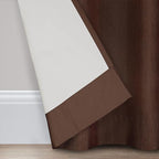 ECLIPSE Kendall Modern Blackout Thermal Rod Pocket Window Curtain for Bedroom or Living Room (1 Panel), 42" x 63", Chocolate