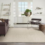 Nourison Home Positano Grey Ivory 9' x 12' Area Rug - Easy Clean, Non Shedding, Bed Room, Living Room, Dining Room, Kitchen (9' x 12')